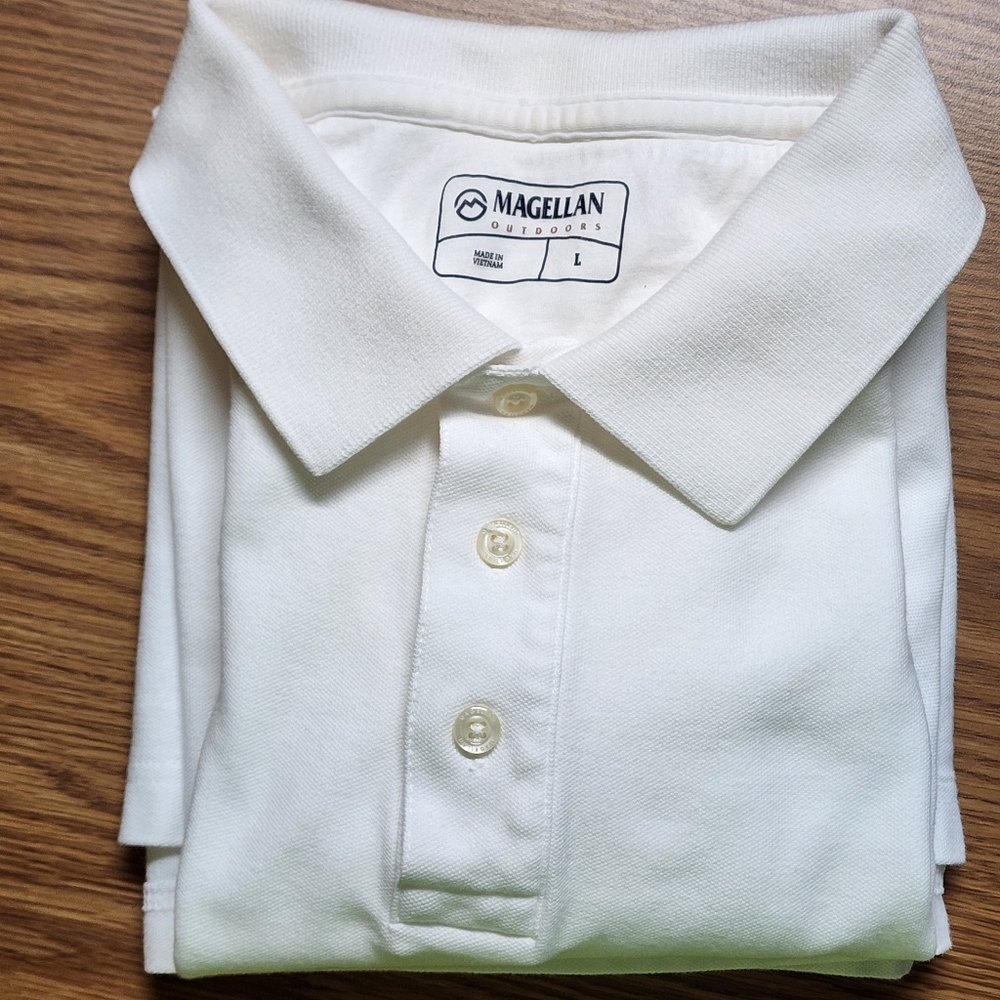 POLO MAGELLAN SHIRT  Short Sleeve White Size Large  C140